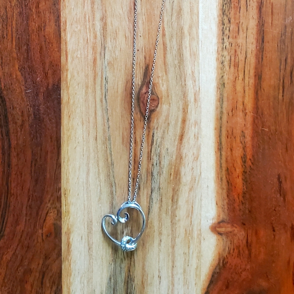 Sterling Silver and Diamond Necklace